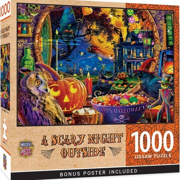🎃 A Scary Night Outside 1000 Piece Puzzle 🎃 - Picture 3 of 3